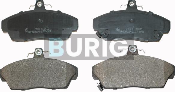 Burig B020098 - Brake Pad Set, disc brake car-mod.net