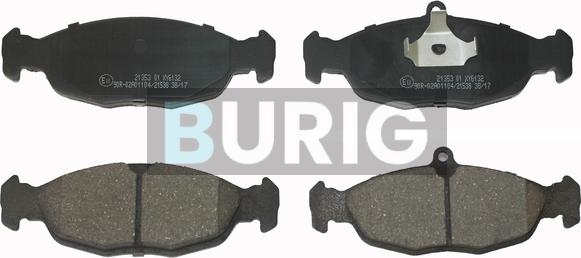 Burig B020066 - Brake Pad Set, disc brake car-mod.net