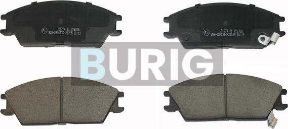Burig B020289 - Brake Pad Set, disc brake car-mod.net