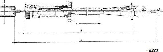 Cabor 10.003 - Accelerator Cable car-mod.net