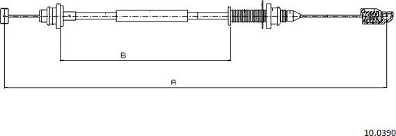 Cabor 10.0390 - Accelerator Cable car-mod.net