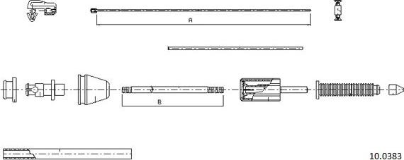 Cabor 10.0383 - Accelerator Cable car-mod.net