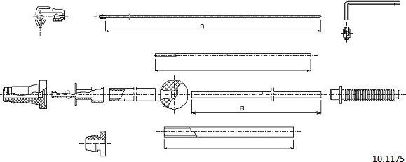 Cabor 10.1175 - Accelerator Cable car-mod.net