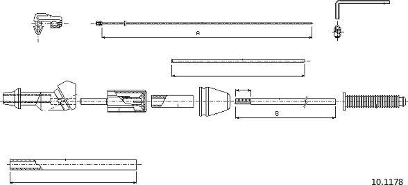 Cabor 10.1178 - Accelerator Cable car-mod.net