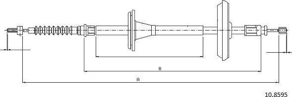 Cabor 10.8595 - Cable, parking brake car-mod.net