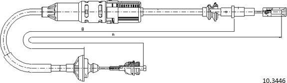 Cabor 10.3446 - Clutch Cable car-mod.net