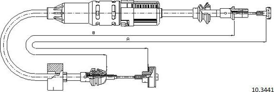Cabor 10.3441 - Clutch Cable car-mod.net