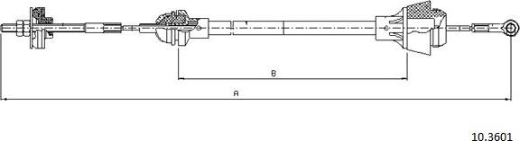 Cabor 10.3601 - Clutch Cable car-mod.net