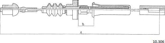 Cabor 10.306 - Clutch Cable car-mod.net