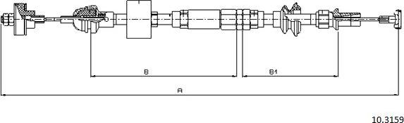 Cabor 10.3159 - Clutch Cable car-mod.net
