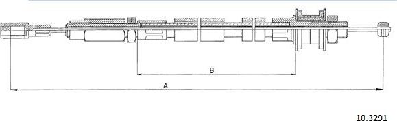 Cabor 10.3291 - Clutch Cable car-mod.net