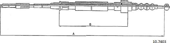 Cabor 10.7403 - Cable, parking brake car-mod.net
