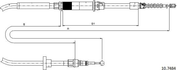 Cabor 10.7484 - Cable, parking brake car-mod.net
