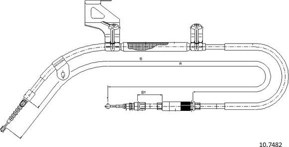 Cabor 10.7482 - Cable, parking brake car-mod.net