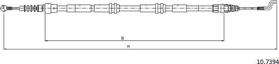 Cabor 10.7394 - Cable, parking brake car-mod.net