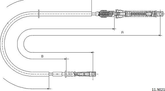 Cabor 11.9021 - Accelerator Cable car-mod.net