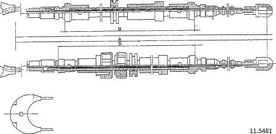 Cabor 11.5481 - Cable, parking brake car-mod.net