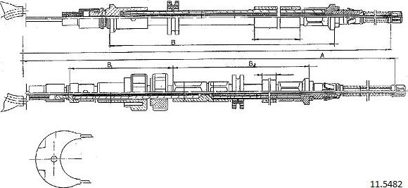 Cabor 11.5482 - Cable, parking brake car-mod.net
