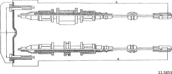 Cabor 11.5853 - Cable, parking brake car-mod.net