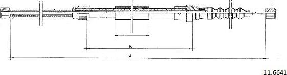 Cabor 11.6641 - Cable, parking brake car-mod.net