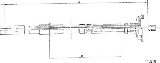 Cabor 11.315 - Clutch Cable car-mod.net