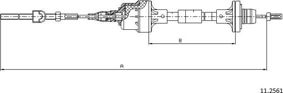 Cabor 11.2561 - Clutch Cable car-mod.net