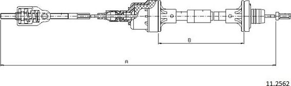 Cabor 11.2562 - Clutch Cable car-mod.net