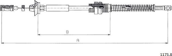 Cabor 1173.8 - Accelerator Cable car-mod.net