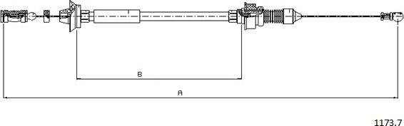 Cabor 1173.7 - Accelerator Cable car-mod.net