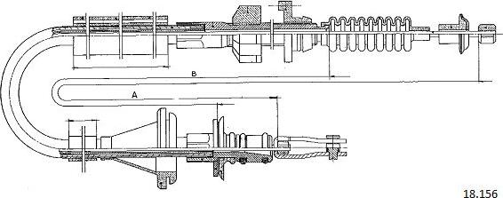 Cabor 18.156 - Clutch Cable car-mod.net