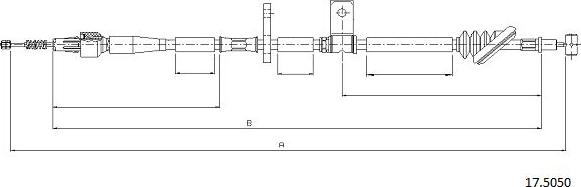 Cabor 17.5050 - Cable, parking brake car-mod.net