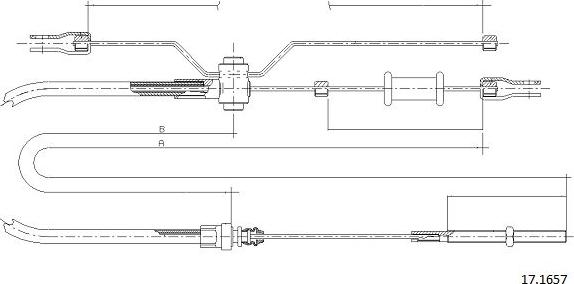 Cabor 17.1657 - Cable, parking brake car-mod.net