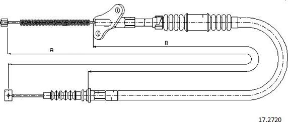 Cabor 17.2720 - Cable, parking brake car-mod.net