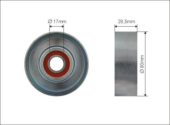 Caffaro 498-00 - Pulley, v-ribbed belt car-mod.net