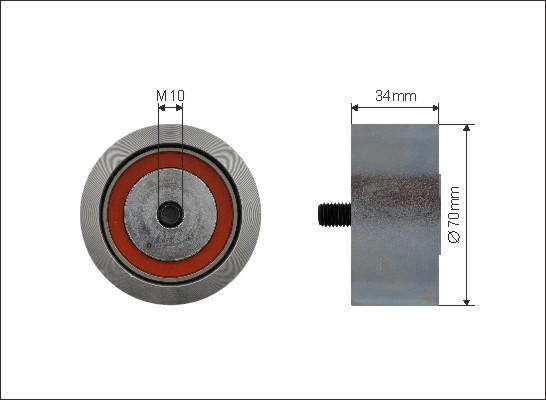 Caffaro 404-99 - Deflection / Guide Pulley, timing belt car-mod.net