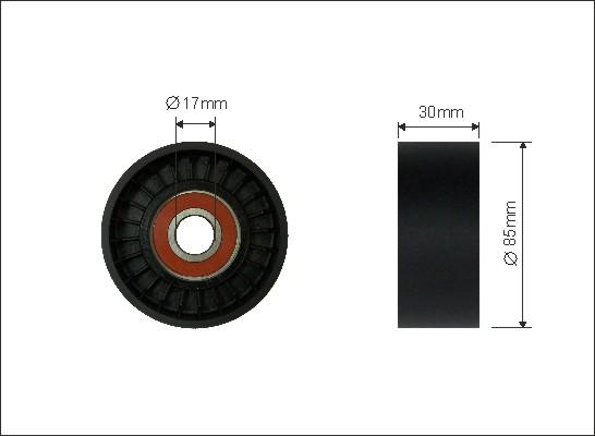 Caffaro 42-00 - Pulley, v-ribbed belt car-mod.net