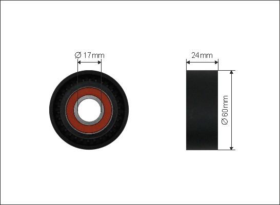 Caffaro 500409 - Pulley, v-ribbed belt car-mod.net
