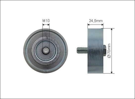 Caffaro 500424 - Pulley, v-ribbed belt car-mod.net