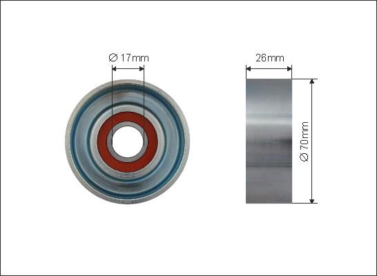 Caffaro 500425 - Pulley, v-ribbed belt car-mod.net