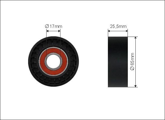 Caffaro 500595 - Pulley, v-ribbed belt car-mod.net