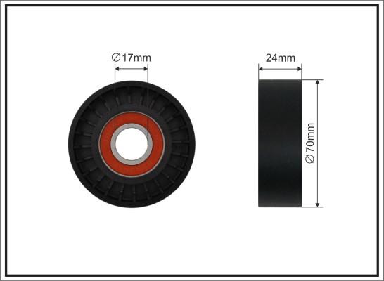 Caffaro 500681 - Pulley, v-ribbed belt car-mod.net