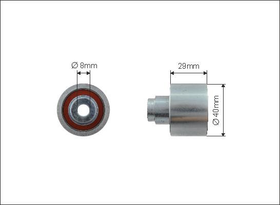 Caffaro 500092 - Deflection / Guide Pulley, timing belt car-mod.net