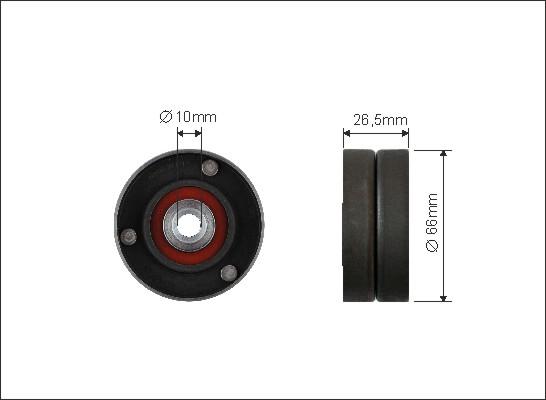 Caffaro 500051 - Pulley, v-ribbed belt car-mod.net