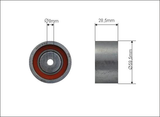 Caffaro 500111 - Deflection / Guide Pulley, timing belt car-mod.net