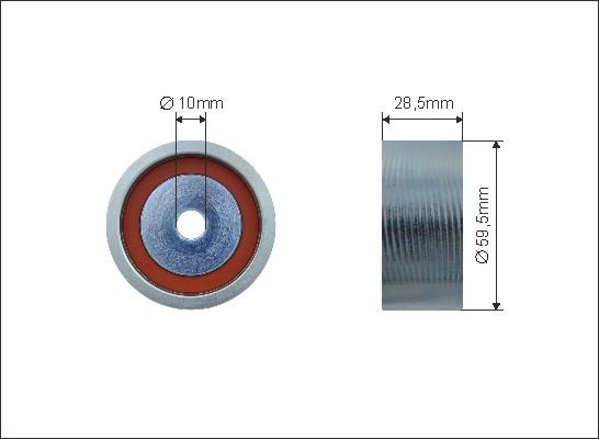 Caffaro 500136 - Tensioner Pulley, timing belt car-mod.net