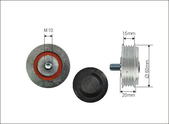 Caffaro 500129 - Pulley, v-ribbed belt car-mod.net