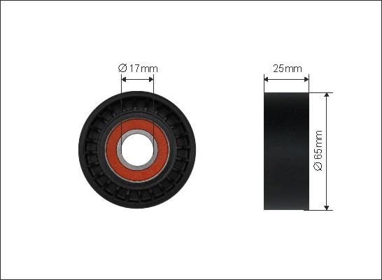 Caffaro 500524 - Pulley, v-ribbed belt car-mod.net