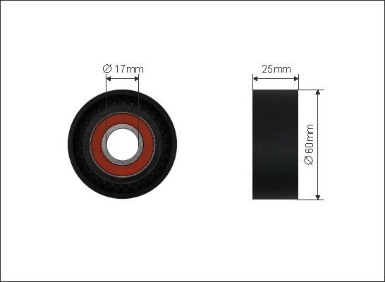 Caffaro 500534 - Pulley, v-ribbed belt car-mod.net