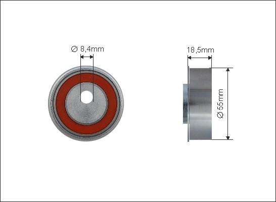 Caffaro 500306 - Deflection / Guide Pulley, timing belt car-mod.net