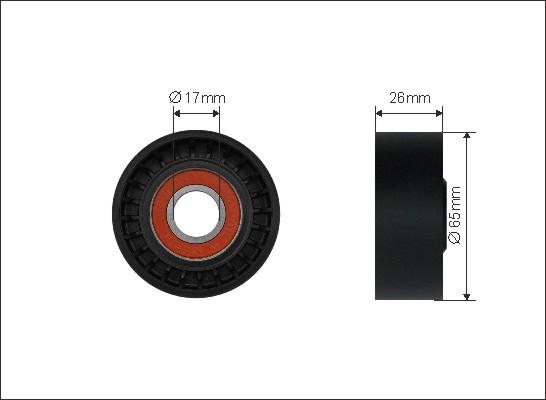 Caffaro 500213 - Pulley, v-ribbed belt car-mod.net